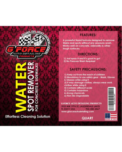 Water Spot Remover For Concrete & Sidewalks Florida, USA