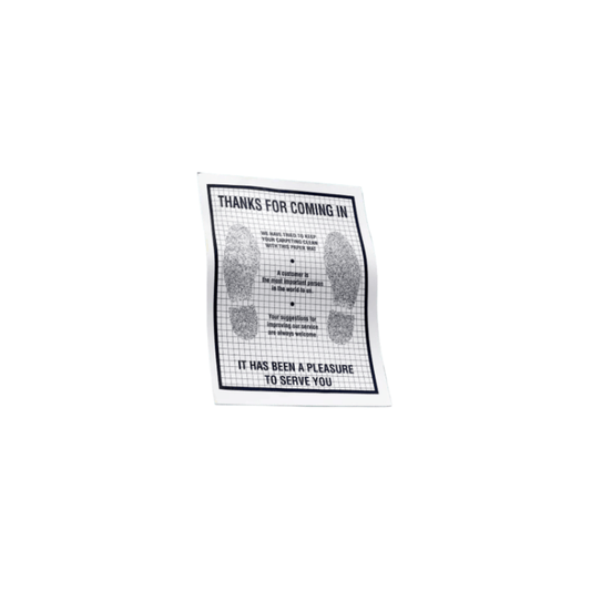 Plastic Coated Disposable Paper Automotive Floor Mat. Ultimate Protection for Vehicle Carpeting During Detailing and Repair Work