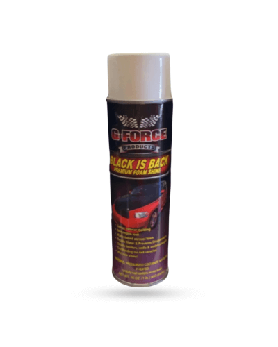 G Force Black Is Back Premium Foam Shine water-based aerosol foam for automotive exterior trim