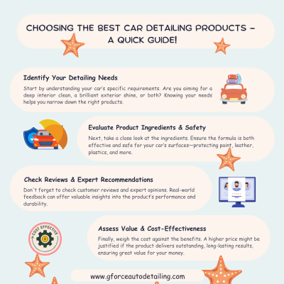 Auto Detailing Infographic on Choosing the Best Car Detailing Products