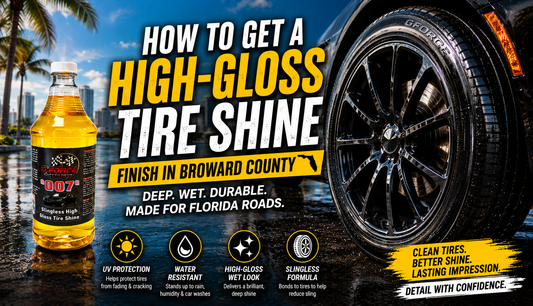 How to Get a High-Gloss Tire Shine Finish in Broward County