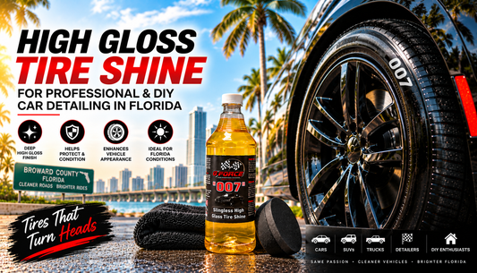 High Gloss Tire Shine for Professional & DIY Car Detailing in Florida