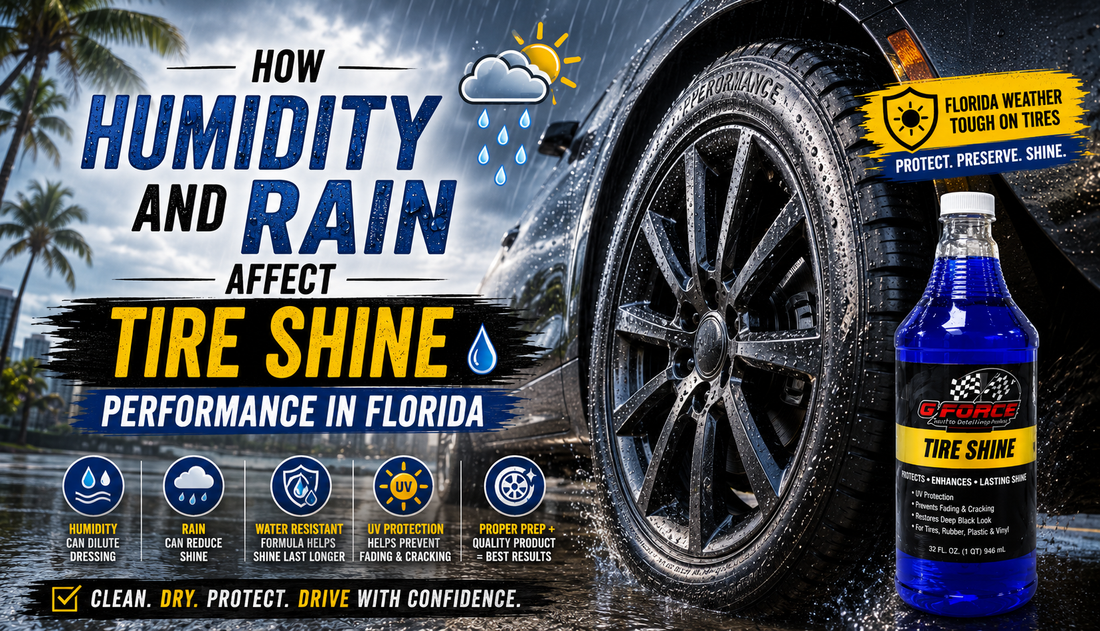 How Humidity and Rain Affect Tire Shine Performance in Florida