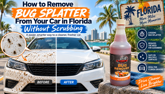 How to Remove Bug Splatter From Your Car in Florida Without Scrubbing