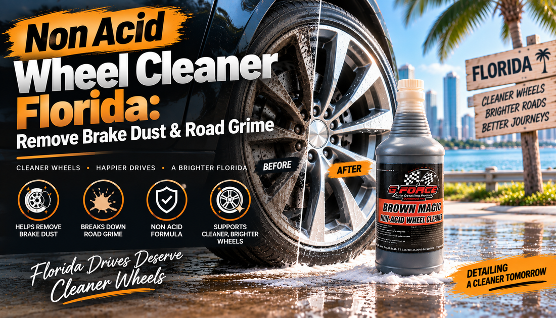 Non Acid Wheel Cleaner Florida: Remove Brake Dust & Road Grime