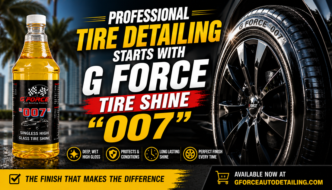 Professional Tire Detailing Starts with G Force Tire Shine 007