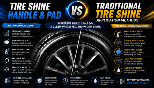 Tire Shine Handle & Pad vs. Traditional Tire Shine Application Methods