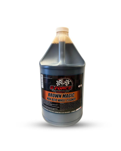 Brown magic non-acid chemical so using the product straight will not eat away at metal like an Aluminum Brightener