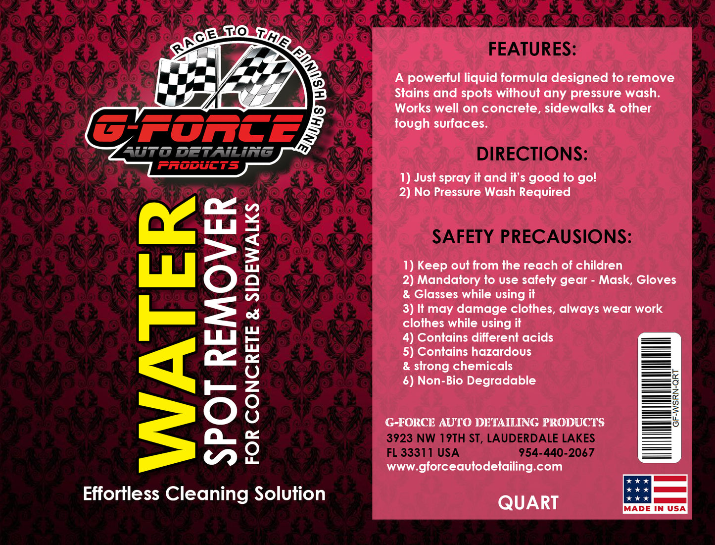 Water Spot Remover - For Concrete & Sidewalks
