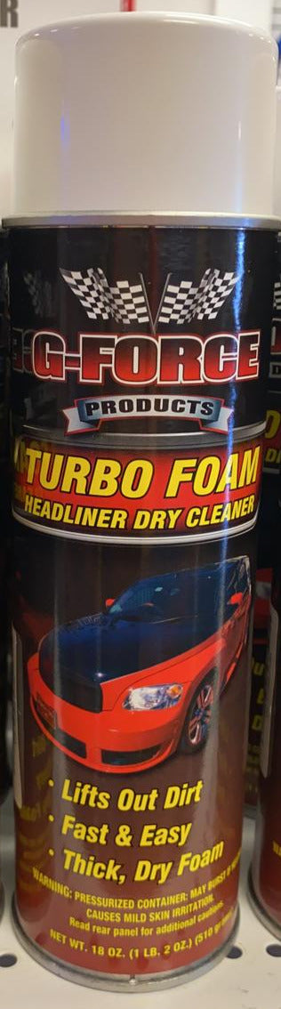 Turbo foam headliner dry cleaner