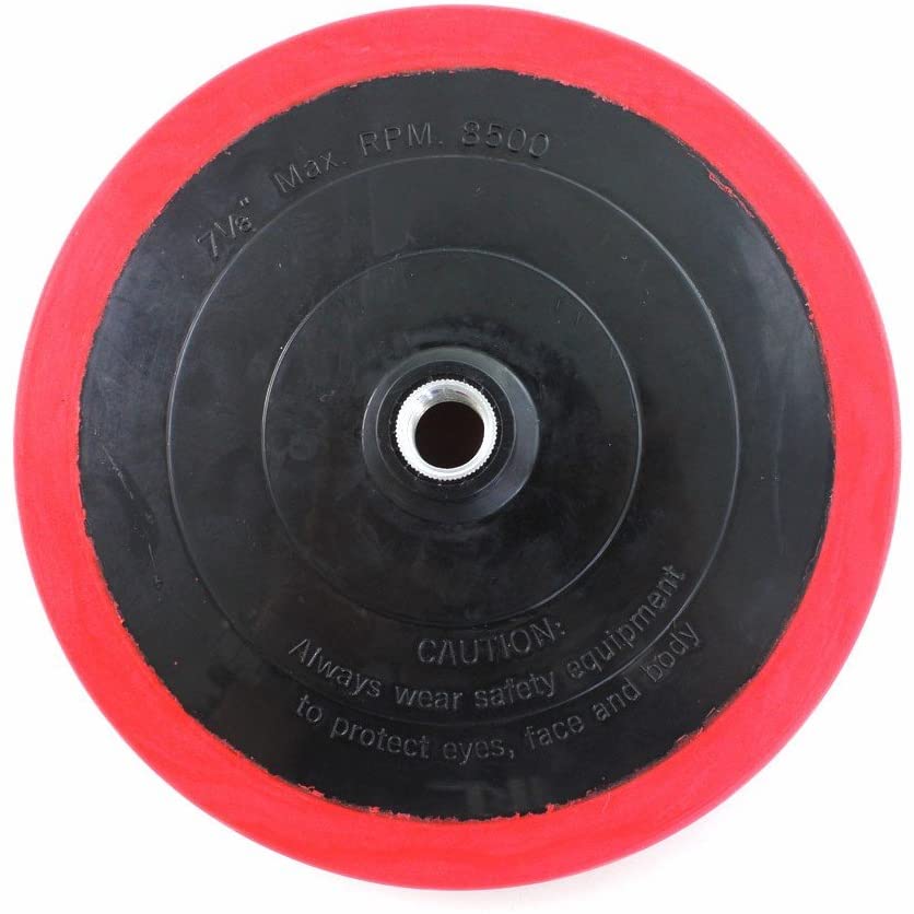 Back view of G Force 5 inch hook backing plate showing the hook-and-loop pad attachment surface
